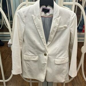 J Crew Corduroy Long Blazer off white 4